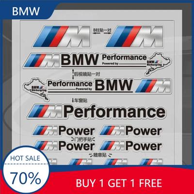 X5 X6 1set M Power Performance Badge Decal Car Window Door Handle Mirror Interior Sticker For M E39 E36 E60 E90 E46 F30 F10