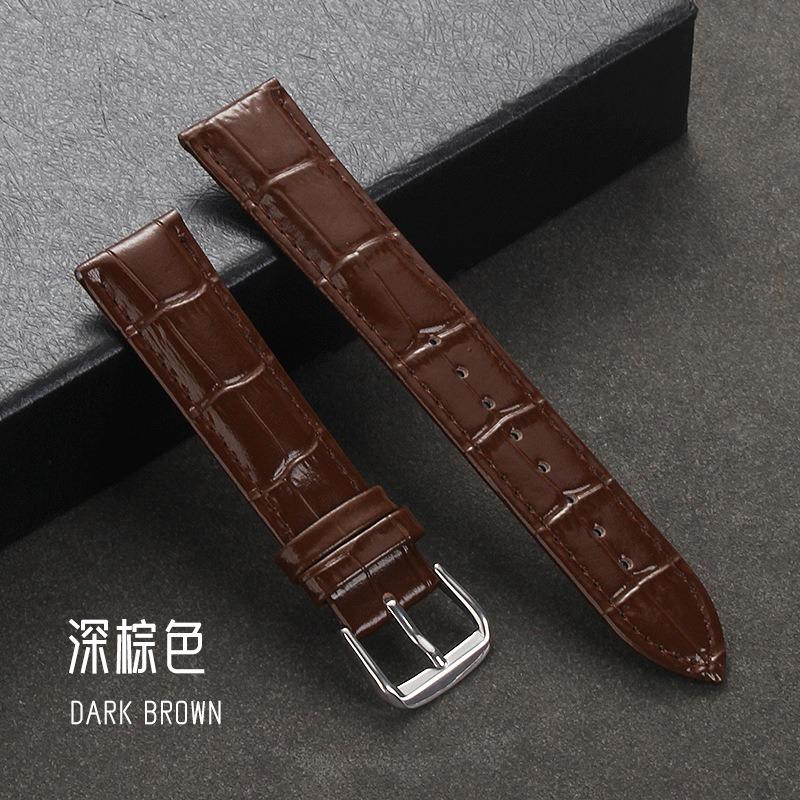 Genuine Calfskin Leather Watch Strap Slub Pattern Bracelet 12/13/14/15/16/17/18/19/20/21/22/24mm Universal Watchband Accessories