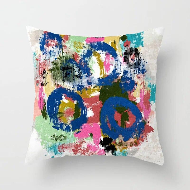 45x45cm Art Color Block Abstract Geometric Pillowcase Modern Street style Hippie Home Decor Sofa Chair cushion cover