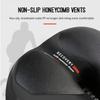 Hollow Breathable Bicycle Saddle Men Women MTB Road Bike Saddle Shock Absorbing Comfortable Big Butt Bike Seat Safety Warning