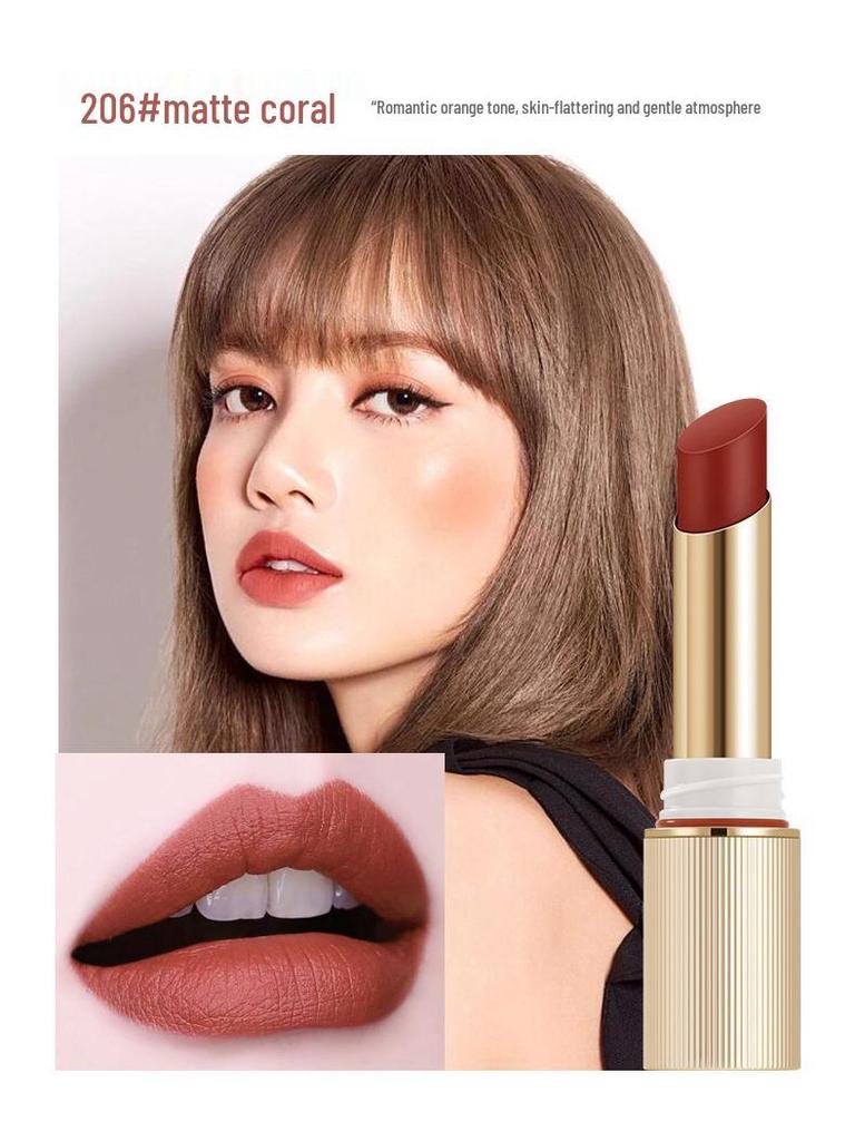 Yabang PT120 Velvet Matte Non-Stick Lipstick - True Red, Peach, Rose