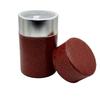 Noguchi Kumataro Tea Garden Tea Caddy, 150g, with Washi Paper, Inner Lid, Kamakura Carving, Scabbard Shape, Red, Made In Japan, Stylish