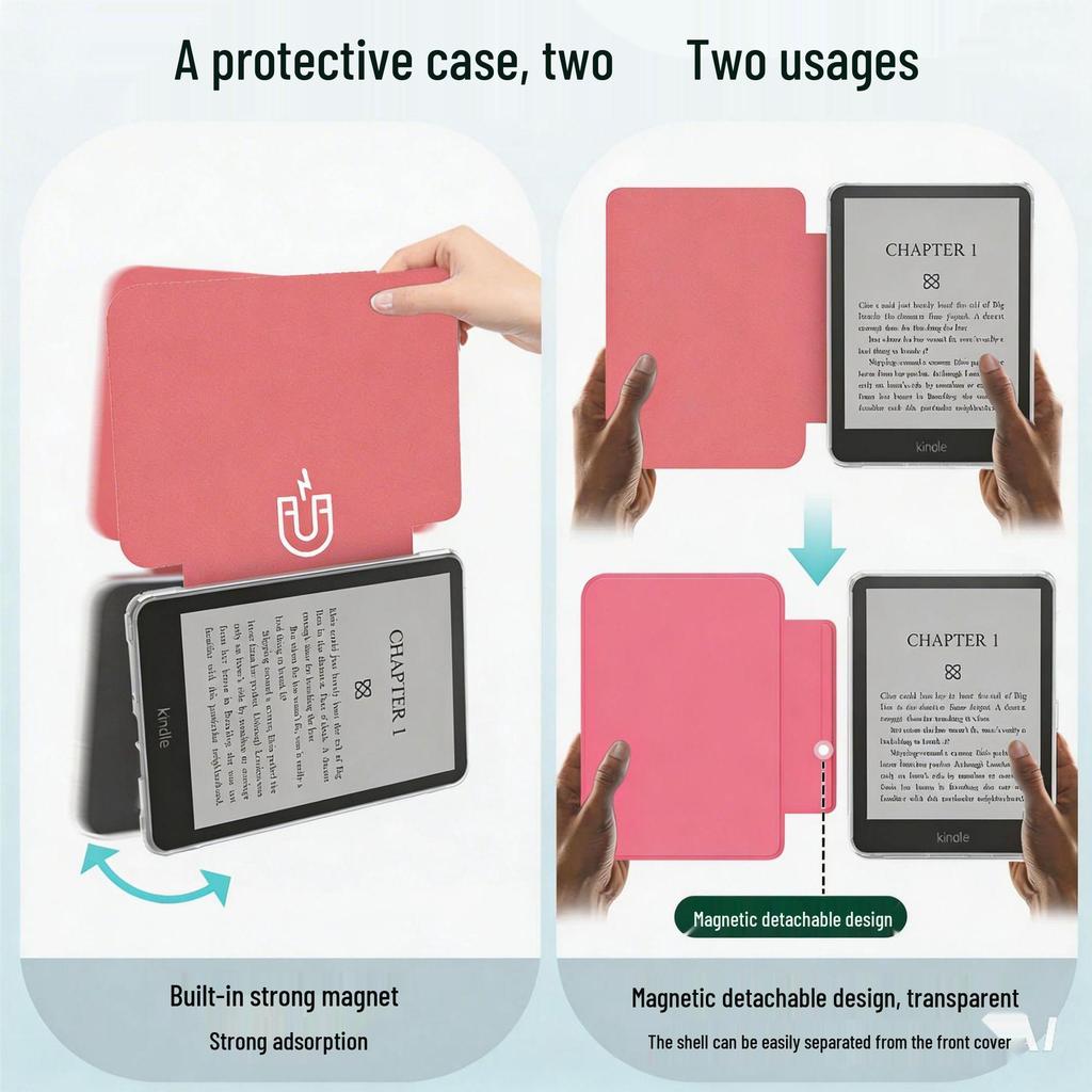 Magnetic Detachable Protective Case for Kindle Paperwhite 12th Gen KPW1-6