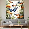 Floral & Butterfly Design Patterned tapestry for bedroom and living room home decor