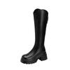 Boots women's leather V-mouth new thick-soled women's boots knight boots autumn and winter boots slim high-heeled boots women