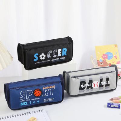 Cross-Border Student Pencil Case: Sports Ball Design, Creative, Spacious, Simple Oxford Cloth for Boys
