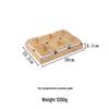 Skydue Japanese-Style Ceramic Snack Serving Tray with Bamboo Base
