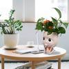 Face Planter Pots Large Resin   Planter with Drainage Holes for Cacti Indoor Outdoor Home Decor Gift