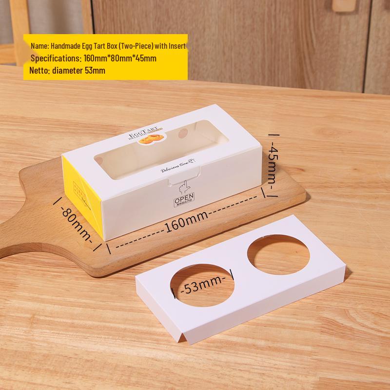 Disposable Portuguese Egg Tart Boxes (2, 4, or 6 Pieces) for Homemade Desserts & Takeaway