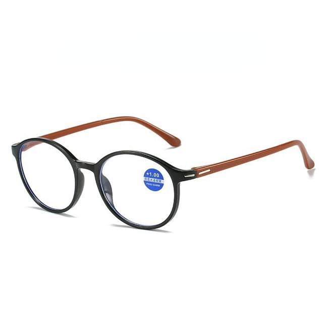 Retro Round Frame Reading Glasses Women Men Anti -Blue Light Glasses Hd Presbyopia Eyeglasses Diopters 0 +1 .0 +1 .5 +2 .0 To +4 .0