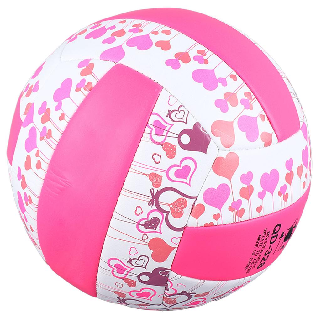 Size 5 Training Volleyball PU Soft Indoor Outdoor Volleyball for Students Pool Gym Training Pink