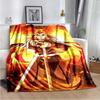 Anime Demon Slayer Kimetsu no Yaiba Fleece Blanket Nezuko Kamado Tanjiro Kamado Soft Bedding Bedspread Sofa Warming Cover