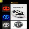 High quality 4D Car Front Grille Trunk Logo LED Light Retrofit for Toyota Hilux Prius Avensis Auris Corolla Camry RAV4 VIOS SIEN FO1