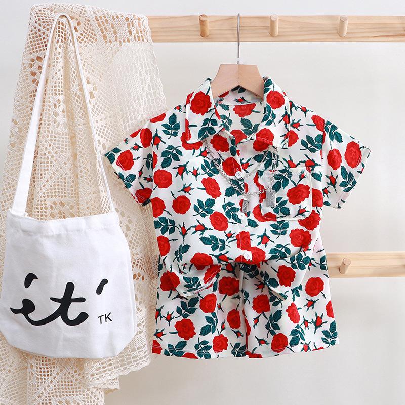 Children's Short-sleeved Short Pants And Shirt Set - Summer Boys' Casual Outfit