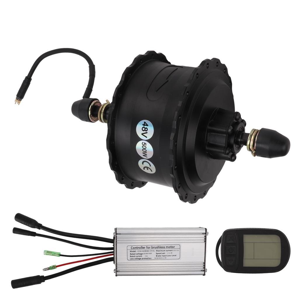 48V 500W Nabenmotor Kit Wasserdichter Stecker Elektrisches Fahrrad Umrüstkit mit Controller für Schneefahrrad