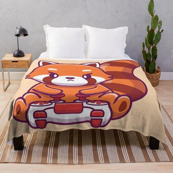 Cute raccoon blanket flannel blanket bedroom thermal blanket portable travel blanket