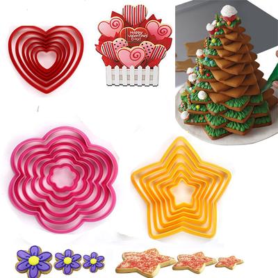 6pcs/Set Lovely Heart Cookies Cutter 6 Size Sweet Love Cake Pastry DIY Mould Baking Tools Stainless Steel Baking Tools Stars