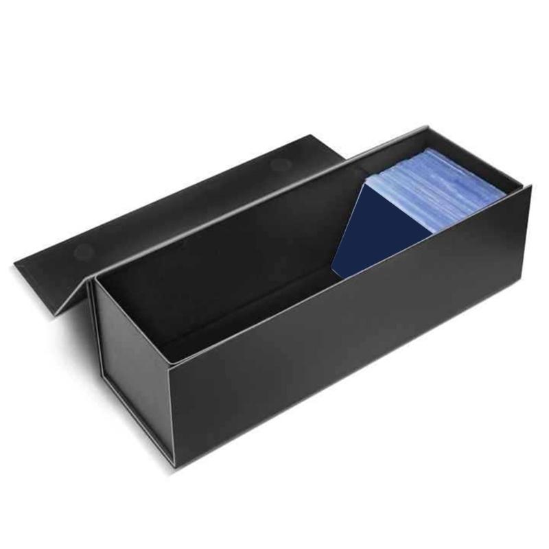 Portable Magnet Lid Sports Card Storage Box Magnetic Closure Trading Card Organizer for Collectors and Enthusiasts