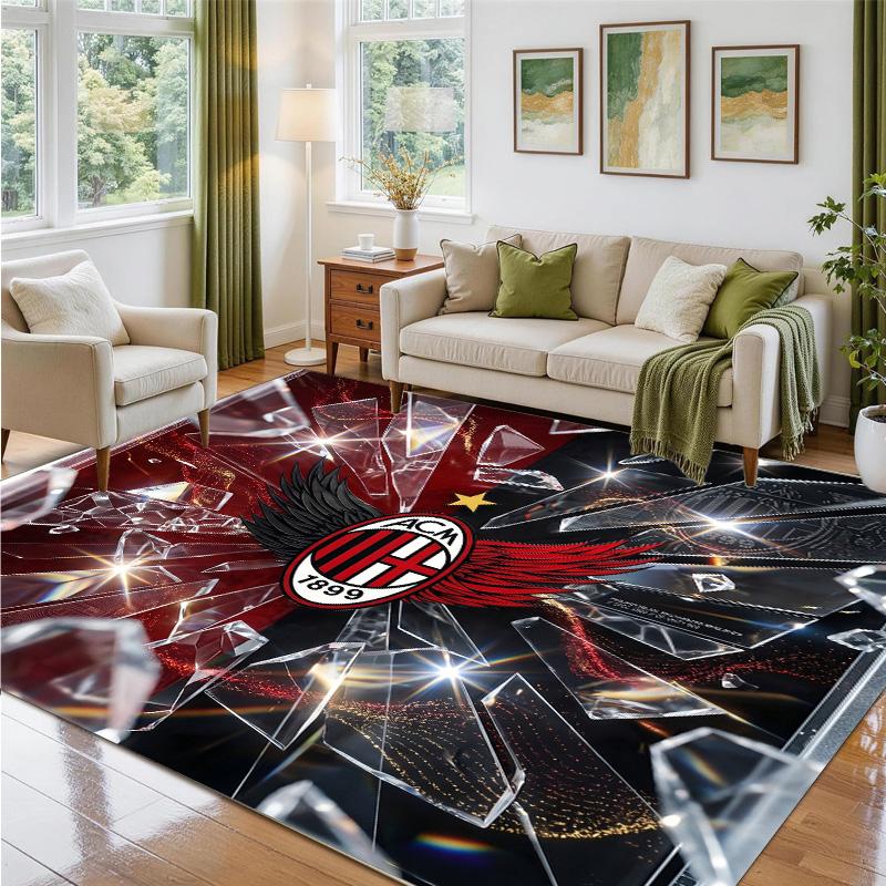 AC Milan Design Crystal Velvet Rug Soft Decorative Mat for Bedroom Entrance