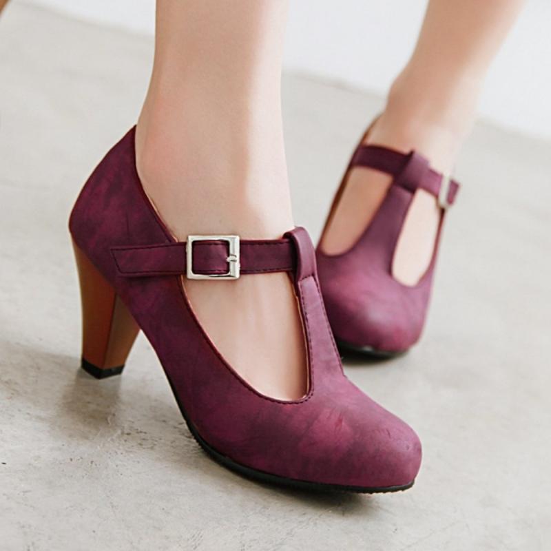 Dámské vysoké podpatky Mary Janes Módní boty s T-páskem Černé Šedé Červené Pletené Podpatkové Společenské Svatební Boty Dámské Nové 2025 Jaro