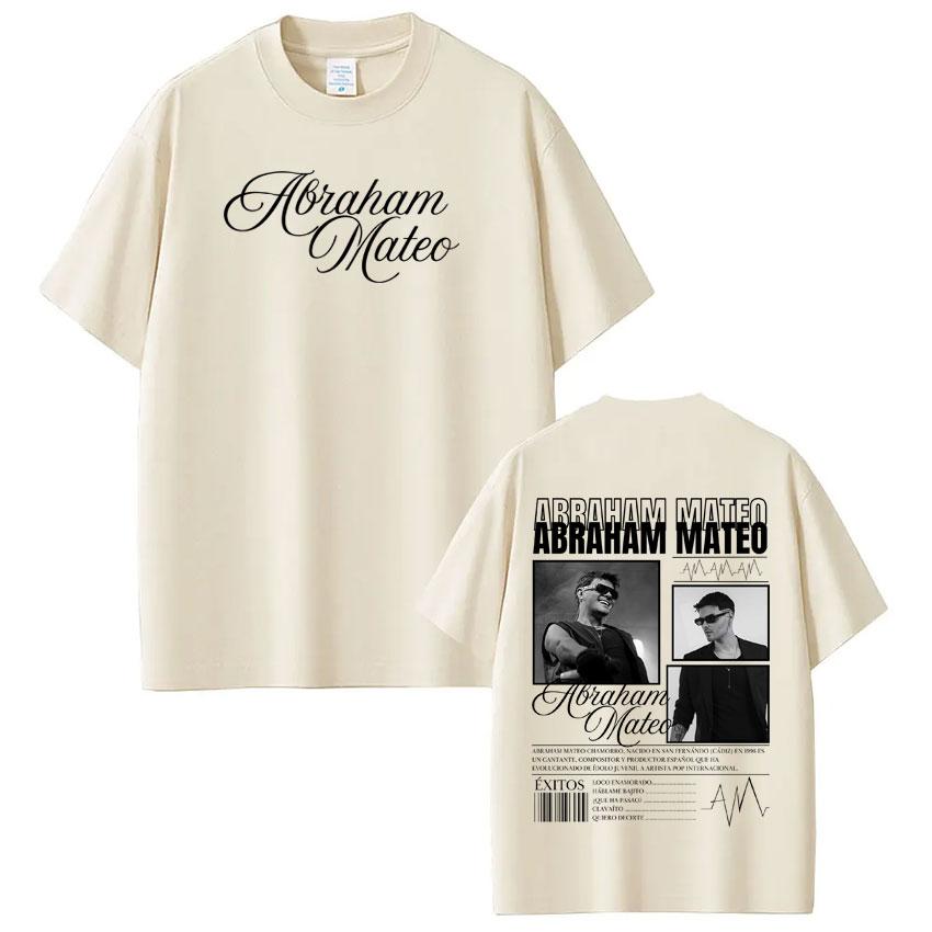 

Rapper Abraham Mateo s Album 2026 Tour T-shirt Men s Women s Fashion Clothing T-shirs Short-sleeved 100% Cotton Hip-hop T-shirt XXXL хакі