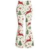 Women's Christmas Printed High Waisted Flared Yoga Pants Casual Slim Fit Everyday Wear