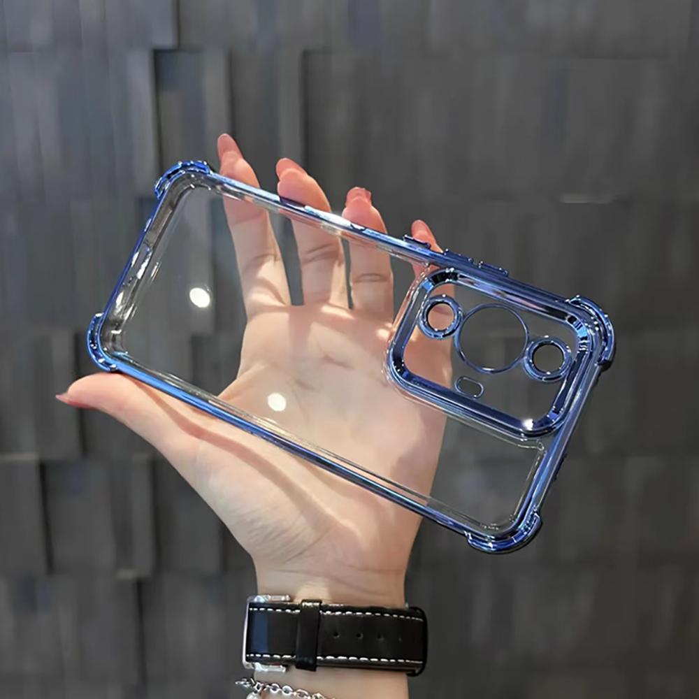 Anti fall transparent phone case For Honor 200 100 90 80 70 60 Pro Casing Soft Silicone TPU Electroplating Clear Lens Protection Back Cover