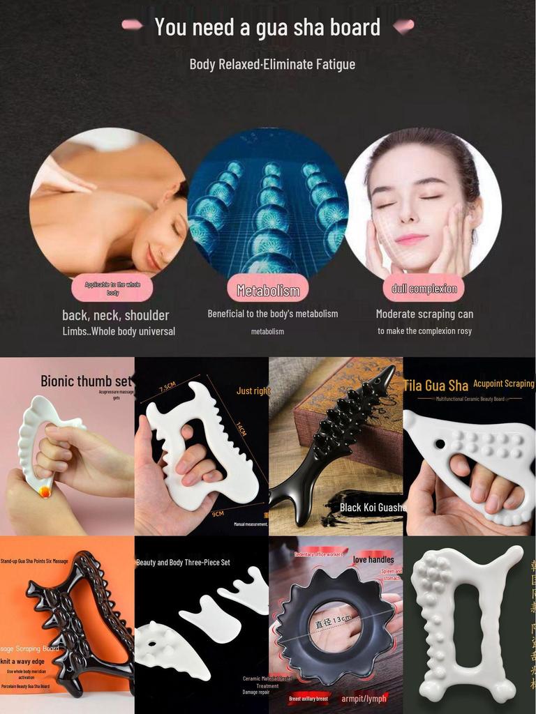 Korean Ceramic Gua Sha Facial Massage Tool