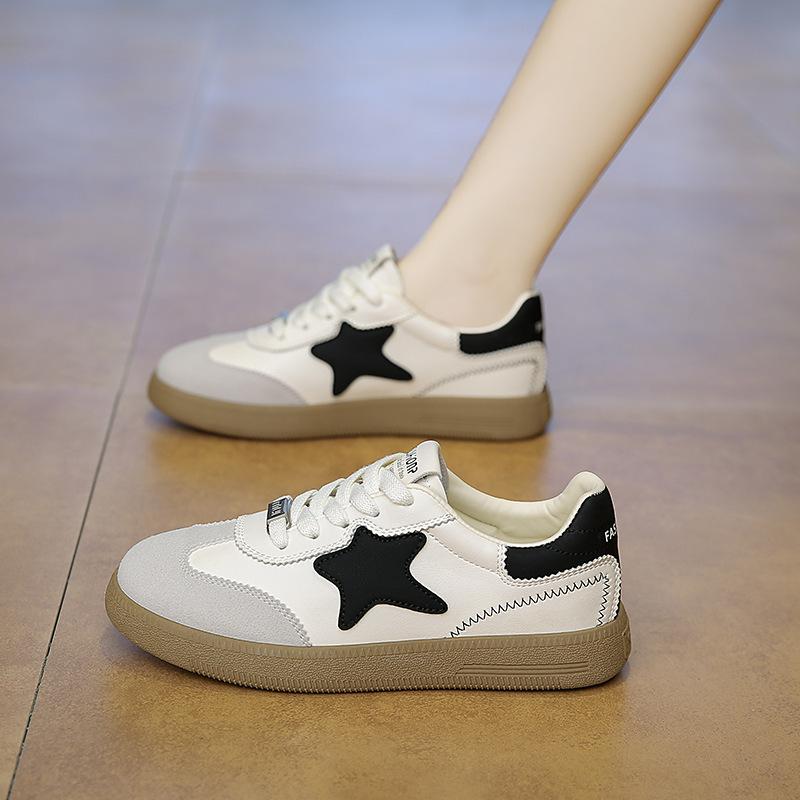 

Thin training sole German star little girl summer retro platform casual soft white shoes 2025 new height-increasing sports board shoes 40 чорний