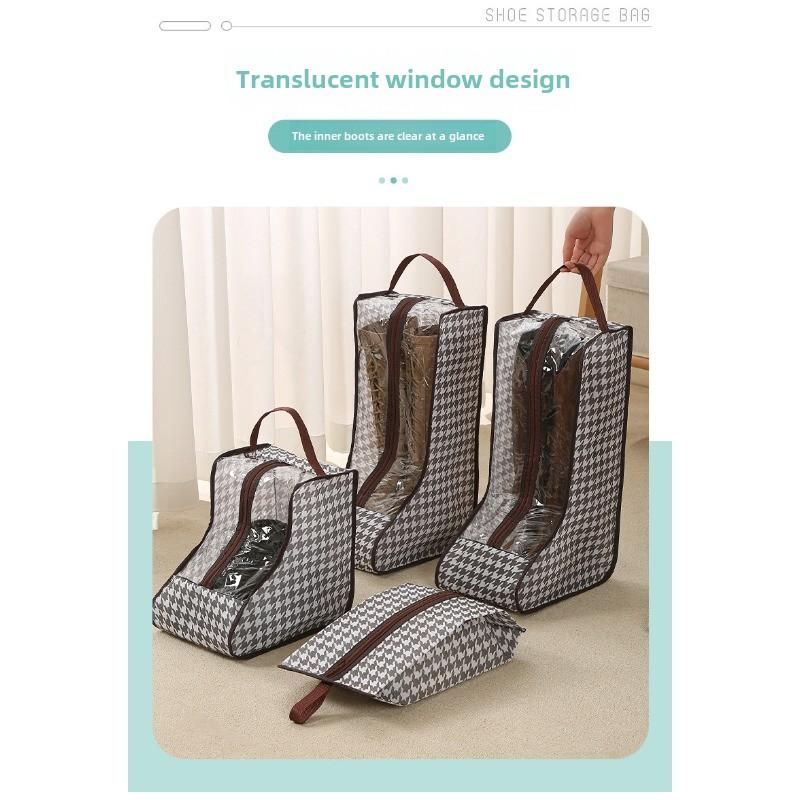 1 bolsa de almacenamiento de zapatos nueva, multifuncional, portátil, transparente, a prueba de polvo y humedad, bolsa para zapatos, botas, botas largas, bolsa protectora para botines