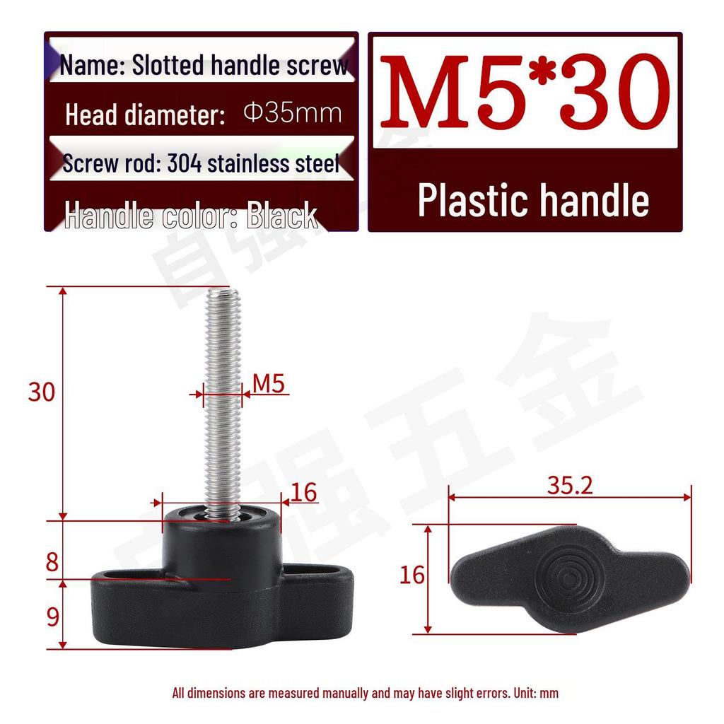 Universal M6 T-Handle Stainless Steel Thumb Screw for Photography Adjustment