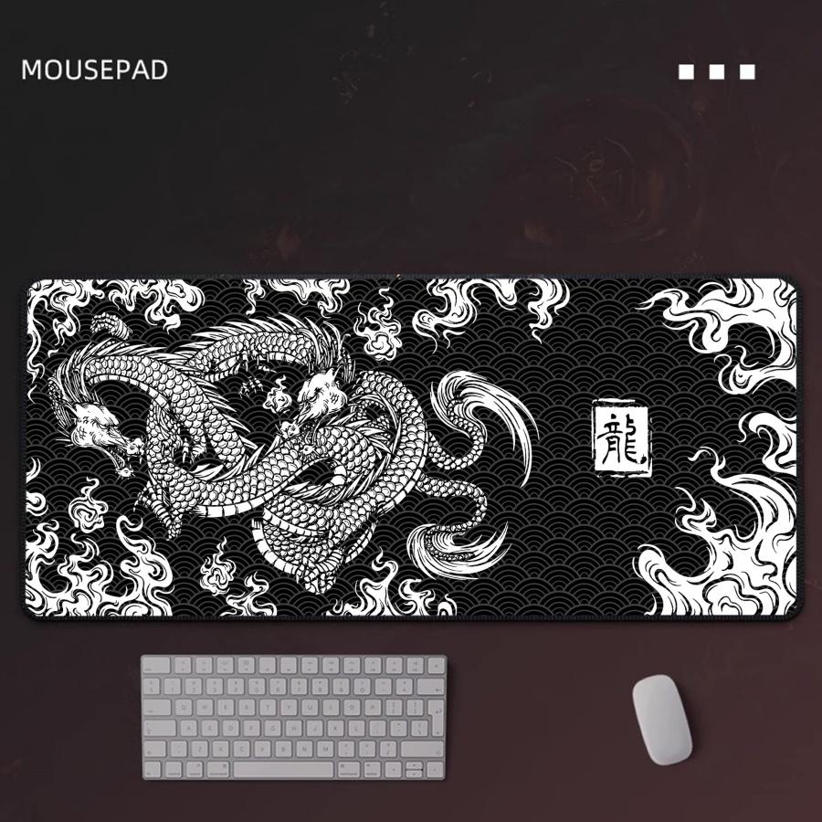 Gaming Mouse Pad Chinese Dragon Computer Gamer Mousepad Lock Edge Mouse Mat Game Accessories Keyboard Pads