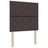 Box Spring Bed with Headboard Dark Brown 90 x 190 cm Fabric