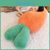 Carrot Plush Pillow With Super Soft Fur For Girls Sleeping Companion Gift