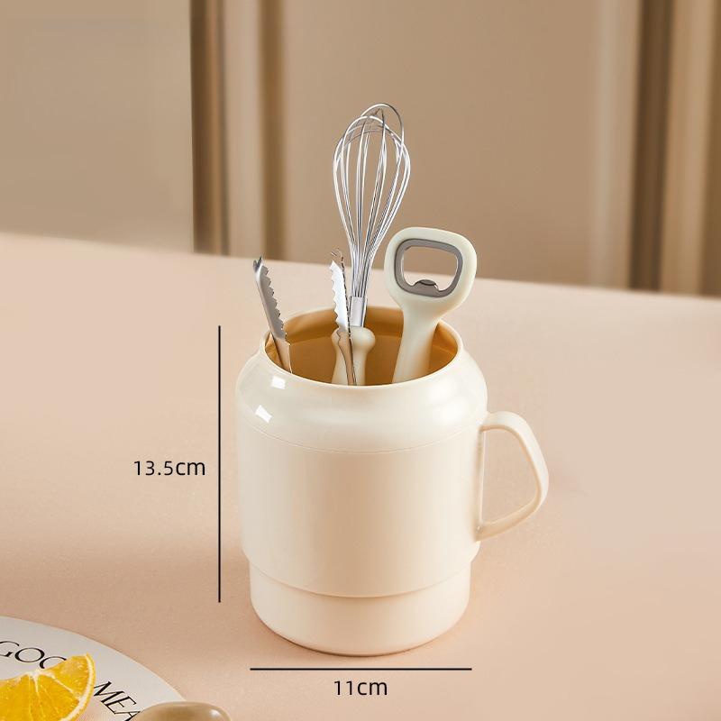 

Countertop Chopsticks Barrel Spoon Knife Fork Tableware Barrel Kitchen Drain Household Kitchenware Storage Barrel
