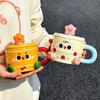 Large Capacity Couple Ceramic Mug with Lid Home Office Coffee Cup Birthday Party Wedding Gift Cup Breakfast Milk Ceramic Mug