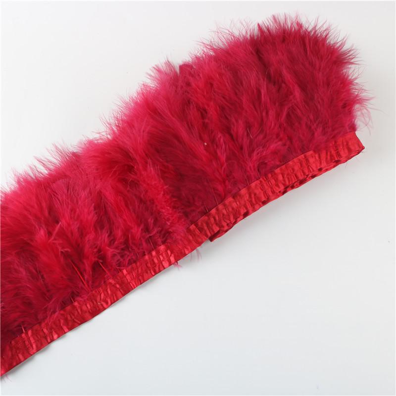 Feather2 Meter Fluffy Marabou Feathers Trim Fringe Wedding Dress Turkey Feather Ribbon Plumes Carnival Accessories Decorative Crafts