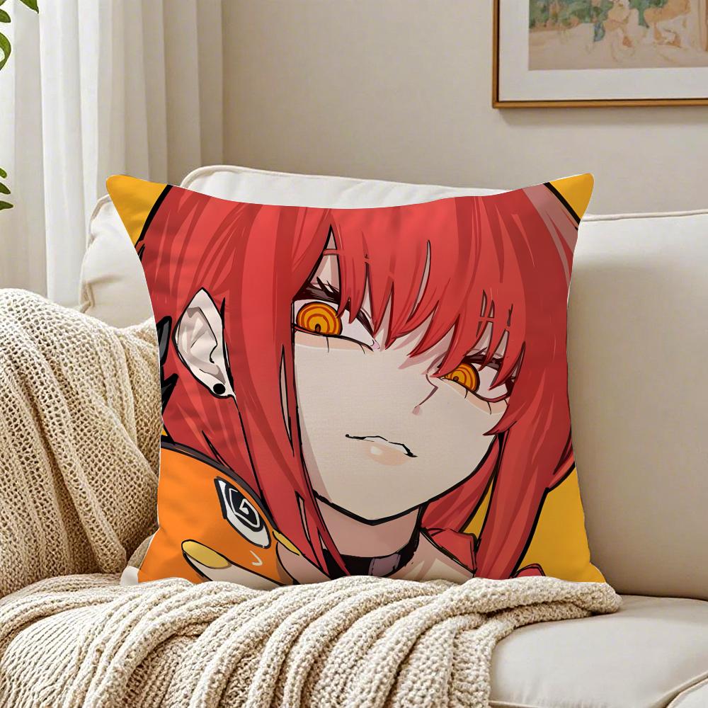 anime violent CChainsaw MMan Cushion Cover Pillowcase Antidustmite living Room Sofa Decor Cushion Room