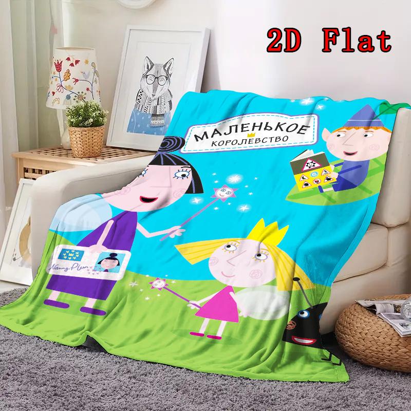 Ben & Holly'S Little Kingdom 2D Flat Pattern Flannel Blanket High quality All Seasons Warmth and Comfort Perfect for Christmas Gifts.DMT0925354