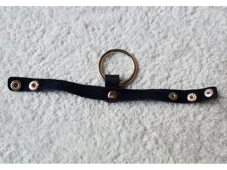 Männer Leder Keuschheits Penisring mit Spermiziden Eigenschaften - SM Alternative Erotisches Produkt