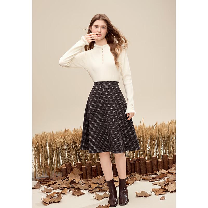 BETU Women's Faux Mink Trim Sweater