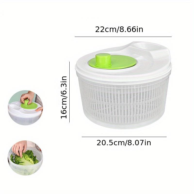 One Multi-Purpose Salad Dumper and Strainer - No Need To Recharge PP Manual Vegetable and Fruit Dumper with Strainer Basket for Easy Meal Prep!