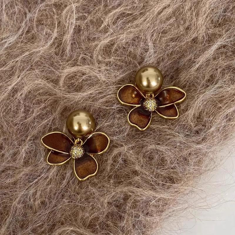 Maillard Design Minimalist Round Tiger Eye Stone Pendant Stud Earrings for Gothic Girls New Accessories Fashion Jewelry