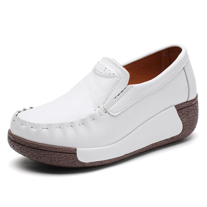 35-41 Women's Oversized Comfortable Thick Soled High Rise Sponge Shoes Mother's Shoes Lazy Shoes Loafers Shoes