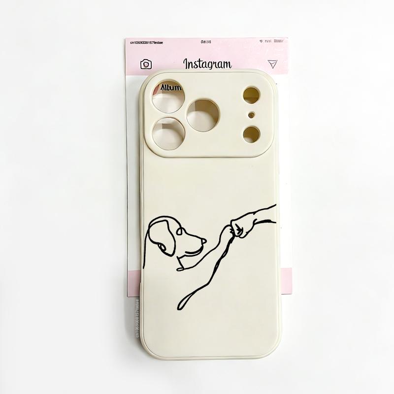 Lustige Katze Hund High Five Silikon Handyhülle für IPhone 15 16 17 Pro Max 14 13 12 11 X XS XR 7 8 Plus BFF Paar Weiche TPU Hülle