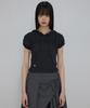 Peulleeoeob Kaya Shirred Hoodie (Fl-159_Black)