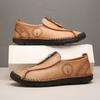 Herren Leder Sneaker Slipper Freizeitschuhe Handgefertigt Loafer Mokassins Atmungsaktive Flats Werkzeugschuhe Übergröße 39-48