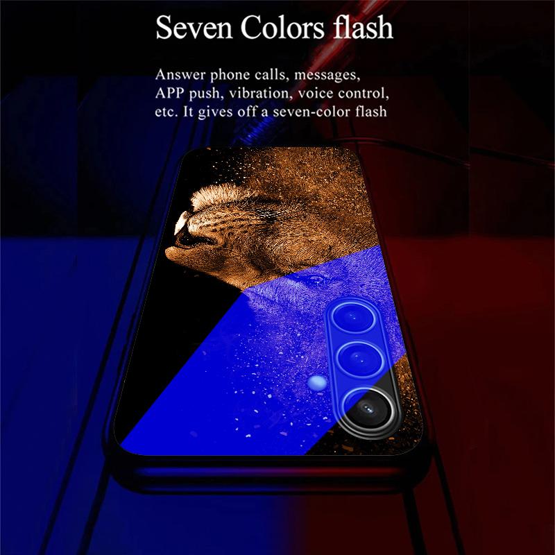 For Samsung Galaxy A16 5G/A16 4G Case Call Flash Series Pattern Printing Tempered Glass+TPU Combo Phone Case