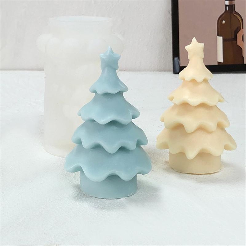 Flexible Silicone Mold Handmade Scented Candle Mould Star Christmas Tree Aromatherapy Jewelry Mold Home Decorations