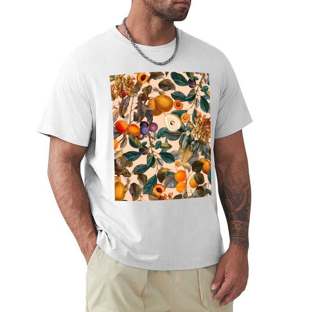 Vintage Fruit Pattern IX TShirt Fashion Casual Short Sleeve TShirt